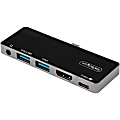 StarTech USB C Multiport Adapter, USB-C to 4K 60Hz HDMI, 100W PD Pass-Through, 3xUSB, Audio, USB-C Mini Dock, Portable USB Type-C Dock