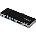 StarTech.com USB C Multiport Adapter, USB C to 4K 60Hz HDMI, 100W PD Pass Through, 3xUSB, Audio, USB C Mini Dock, Portable USB Type C Dock 1 thumbnail image