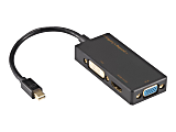 SIIG Mini DisplayPort To 4K HDMI/DVI/VGA 3-in-1 Adapter