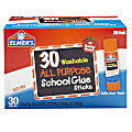 Elmer's® Glue Stick Classroom Pack, All-Purpose Clear, Box Of 30