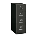 HON® 26-1/2"D Vertical 4-Drawer File Cabinet With Lock, Metal, Charcoal