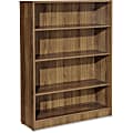 Lorell® Essentials Series Bookcase, 4-Shelf, Walnut