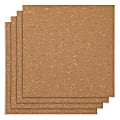 Office Depot® Brand Cork Wall Tiles, 12" x 12", Pack Of 4 Tiles