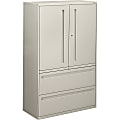 HON® Brigade® 700 Combo 42"W x 19-1/4"D Lateral 2-Drawer File Cabinet, Light Gray 1 thumbnail image