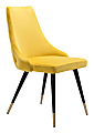 Zuo Modern Piccolo Dining Chairs, Yellow, Set Of 2 Chairs