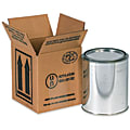 Partners Brand Hazardous Materials Corrugated Cartons, 1 Quart, 4 7/16" x 4 7/16" x 5", Pack Of 25