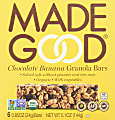 Made Good Organic Granola Bars, Chocolate Banana, 0.85 Oz, 6 Bars Per Box, Pack Of 6 Boxes