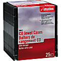 Imation Slim Design Media Storage CD Cases - Book Fold - Plastic - Black - 1 CD/DVD