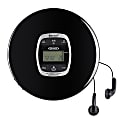 JENSEN Personal CD-60R-BT Portable Bluetooth CD Player With Digital FM Radio And Earbuds, 1-3/16”H x 5-9/16”W x 5-3/4”D, Black