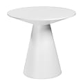 Eurostyle Wesley Round Side Table, 21-1/2”H x 23-1/2”W x 23-1/2”D, Matte White