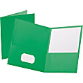 Oxford™ Twin-Pocket Portfolios, 8 1/2" x 11", Green, Pack Of 25