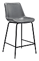 Zuo Modern Byron Counter Chair, Gray/Black