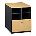 Bush Business Furniture Office Advantage Storage Cabinet, 24"W, Beech/Slate, Standard Delivery