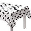 Amscan Graduation Flannel-Backed Vinyl Table Covers, 52" x 90", Black, Pack Of 2 Covers 1 thumbnail image