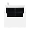LUX Foil-Lined Invitation Envelopes A4, Peel & Press Closure, White/Black, Pack Of 50
