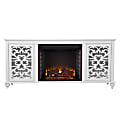 SEI Furniture Maldina Electric Fireplace, 26-1/2”H x 58”W x 15”D, White