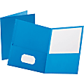 Esselte® Letter-Size Twin-Pocket Report Covers, Light Blue, Box Of 25