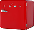 Commercial Cool Retro 1.6 Cu. Ft. Mini Refrigerator With Freezer, Red
