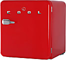 Commercial Cool Retro 1.6 Cu. Ft. Mini Refrigerator With Freezer, Red 1 thumbnail image