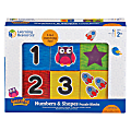 Learning Resources Numbers Puzzle Blocks - Learning Theme/Subject - 14 (Numbers) Shape - Magnetic - Durable, Damage Resistant - 0.10" Height x 2.50" Width x 2.50" Depth - Black - 6 / Set 1 thumbnail image