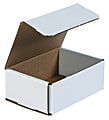 Partners Brand White Corrugated Mailers, 6 1/2" x 4 1/2" x 2 1/2",, Pack Of 50