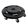 Rubbermaid® Brute® Twist-On/Off Round Dolly, Black