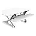FlexiSpot Classic Series M4 Corner Sit-Stand Desk Converter, 19-3/4"H x 41"W x 23-1/8"D, White