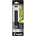 Pilot® G2 Gel Refills, Ultra Fine Point, 0.38 mm, Black Ink, Pack Of 2 Refills