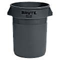 Rubbermaid® Brute® Round Containers, 44 Gallons, 31.5Gray