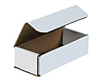 Partners Brand White Corrugated Mailers, 7" x 3" x 2", Pack Of 50