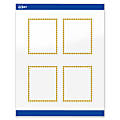 Avery® Print-To-The-Edge Labels & Sure Feed®, S00-DJ8-PRWGP10, 4" x 3-1/3", Glossy White, Preprinted Gold Beads Design, Pack Of 40 1 thumbnail image