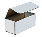 Partners Brand White Corrugated Mailers, 7" x 3" x 3", Pack Of 50