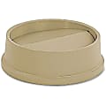 Rubbermaid® Untouchable Round Plastic Swinging Top Lid, 16 1/8", Beige 1 thumbnail image