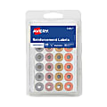 Avery® Fashion Reinforcement Labels, 1/4" Round, Assorted Metallic Colors, Pack Of 280 Labels