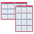 AT-A-GLANCE® 30% Recycled Horizontal/Vertical Erasable/Reversible Wall Planner, 24" x 36", January-December 2011