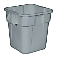 Rubbermaid Commercial Square Brute Container - 28 gal Capacity - Square - Handle, Rounded Corner, Easy to Clean, Sturdy - 352600GY 1 thumbnail image
