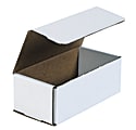 Partners Brand White Corrugated Mailers, 8" x 4" x 3", Pack Of 50
