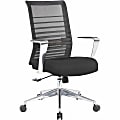 Lorell Horizontal Mesh High-Back Conference Chair - Black Seat Color - Fabric, Molded Foam Seat Material - Mesh Back Material - High Back - 1 Each 1 thumbnail image