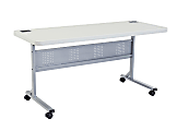 National Public Seating Flip-N-Store Table, 29-1/2"H x 24"W x 60"D, Speckled Gray