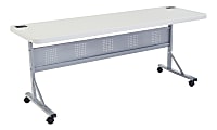 National Public Seating Flip-N-Store Table, 29-1/2"H x 24"W x 72"D, Speckled Gray
