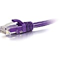 C2G-7ft Cat5e Snagless Unshielded (UTP) Network Patch Cable - Purple - Category 5e for Network Device - RJ-45 Male - RJ-45 Male - 7ft - Purple