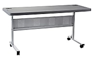 National Public Seating Flip-N-Store Table, 29-1/2"H x 24"W x 60"D, Charcoal Slate