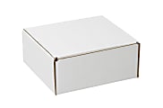 Partners Brand White Literature Mailers, 7 1/2" x 7" x 3 1/4", Pack Of 50