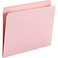 Smead® Top-Tab Colored Folders, 3/4" Expansion, Letter Size, Pink, Box Of 100 Folders