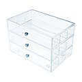 Deflecto Stackable Drawer Organizer, 6-13/16"H x 12-1/2"W x 12-1/2"D, Clear