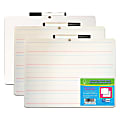 Flipside Products 2-Sided Dry-Erase Boards With Attached Markers, 9" x 12", Primary Ruled/Blank, Pack Of 3 Boards 1 thumbnail image