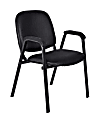 Regency Ace Vinyl Stacking Chair With Arms, Black 1 thumbnail image