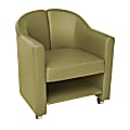 OFM Contour Series Mobile Club Chair, Leaf/Chrome