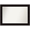 Amanti Art Non-Beveled Rectangle Wood-Framed Bathroom Wall Mirror, 29-1/2" x 41-1/2", Portico Espresso