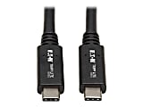 Tripp Lite USB C Cable USB 3.1 Gen 2, 5A Rating 10Gbps M/M USB Type C Thunderbolt 3 20in - First End: 1x Type C Male USB - U42020NG25A 1 thumbnail image